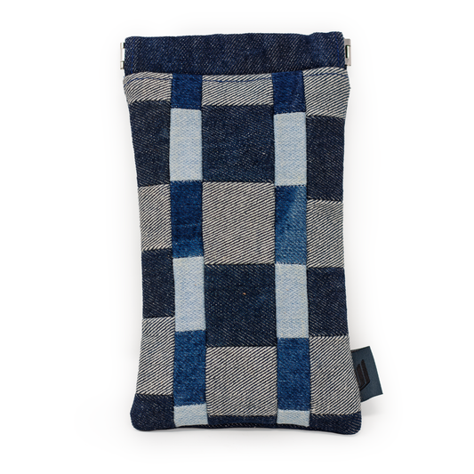 Denim Check Pouch